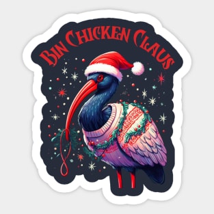 Bin Chicken Christmas Sticker